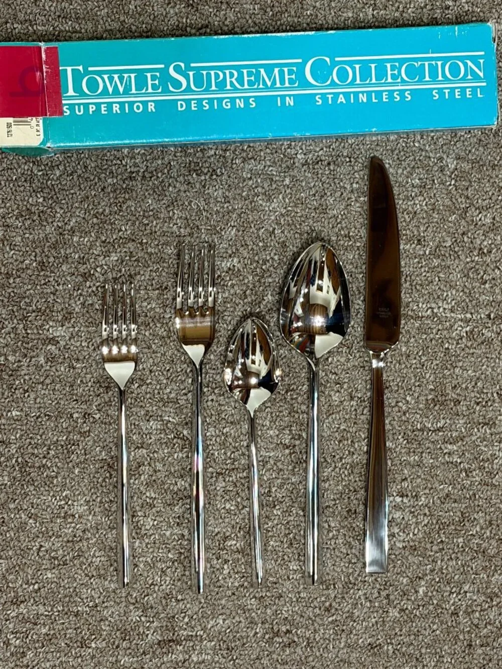 Towle Facets Stainless Steel 5-Piece Cutlery Setting